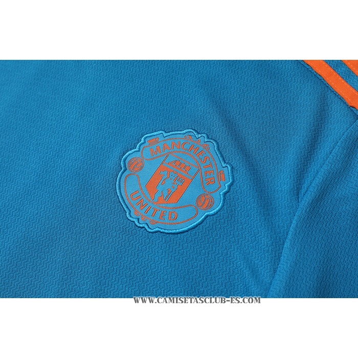 Chandal del Manchester United 22-23 Manga Corta Azul - Pantalon Corto